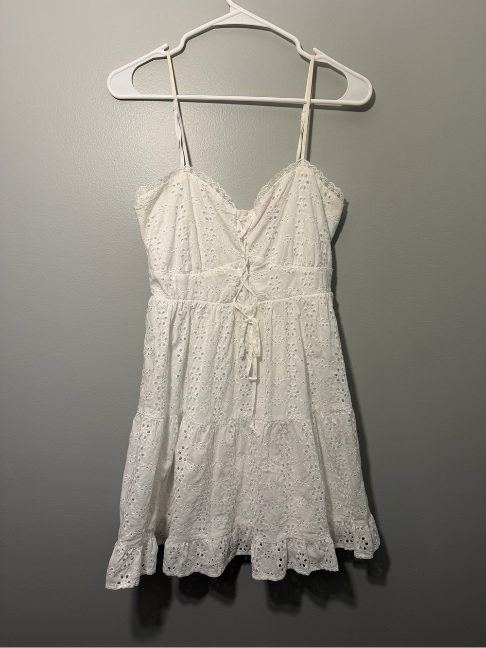 miami White Eyelet Mini Dress